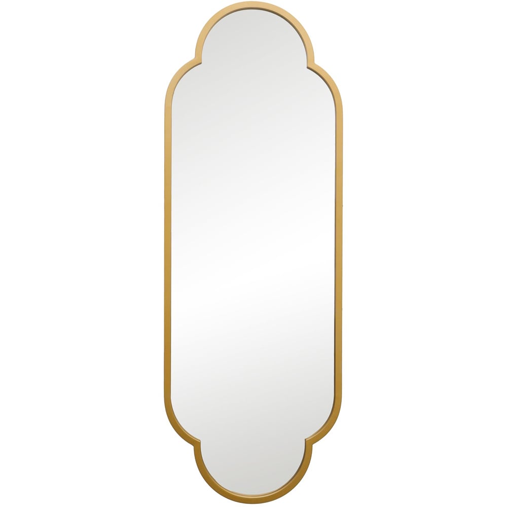 MirrorOutlet The Duplici Gold Metal Double Arched Oval Wall Mirror 150 x 52cm Image 1