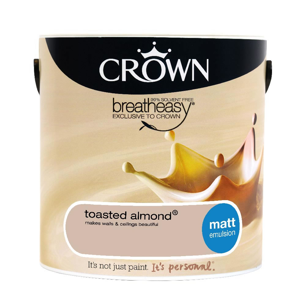 Crown Toasted Almond Matt Emulsion Paint 2.5L Image 1
