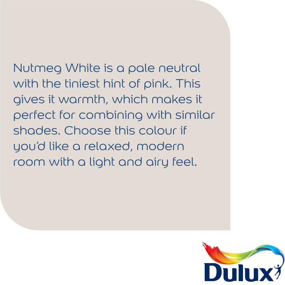 Dulux Nutmeg White Matt Emulsion Paint Tester Pot 30ml Image 2