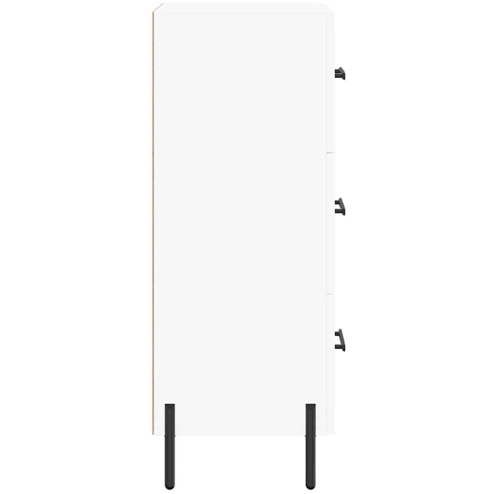 vidaXL 3 Drawer White Sideboard Image 7
