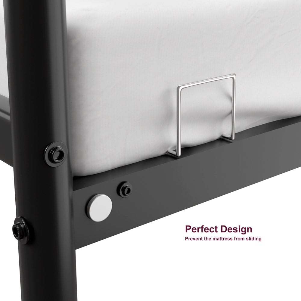 House Of Home Double Black Extra Strong Metal Bed Frame Image 5