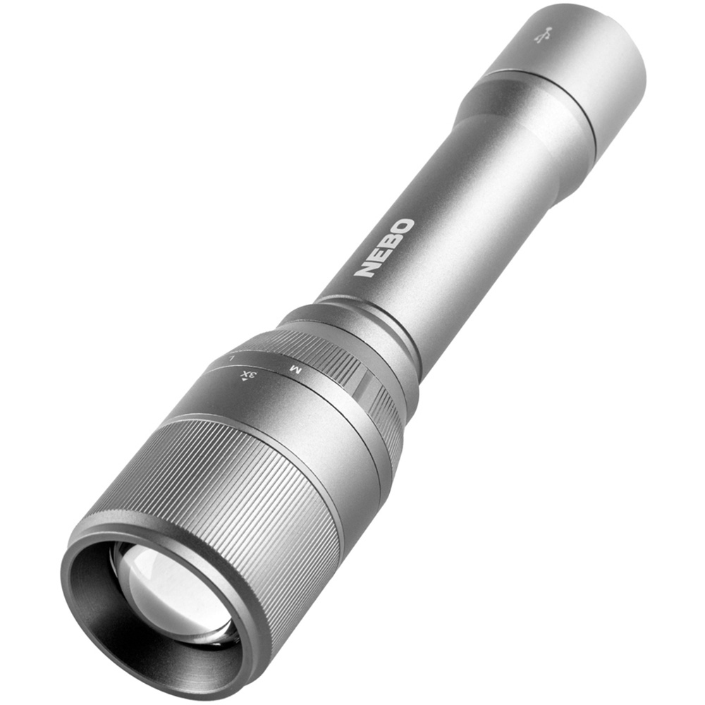Nebo Davinci 3500 3500 Lumens Rechargeable LED Torch with 3x Zoom and Power Bank Image 1