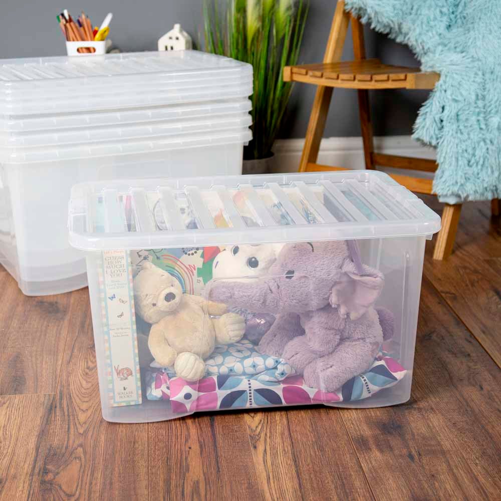 Wham 60L Crystal Storage Box and Lid 5 Pack Image 3