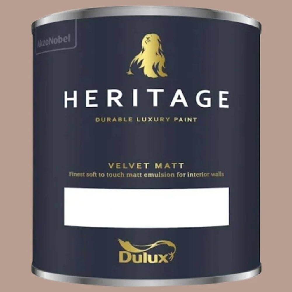 Dulux Heritage Walls and Ceilings Mid Umber Velvet Matt Emulsion Paint 1L Image 2