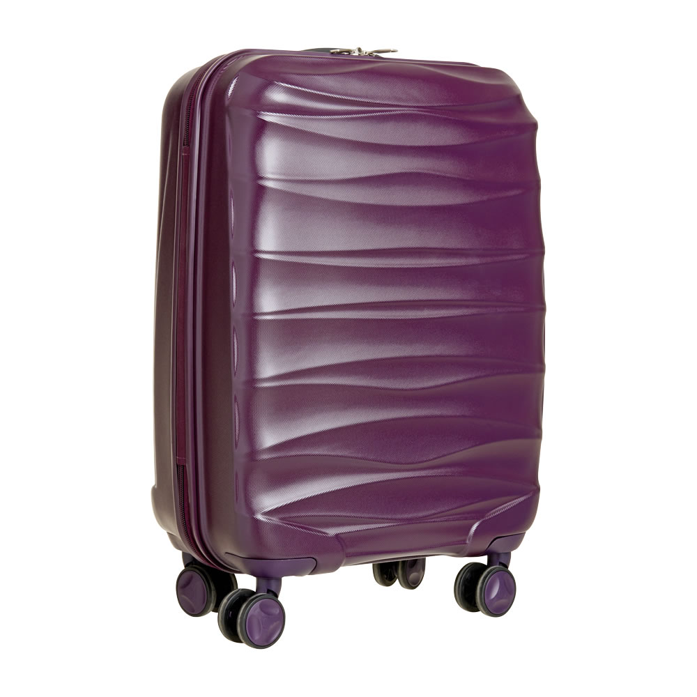 Wilko Lightweight Purple Hard Shell Cabin Case    20in Image 3