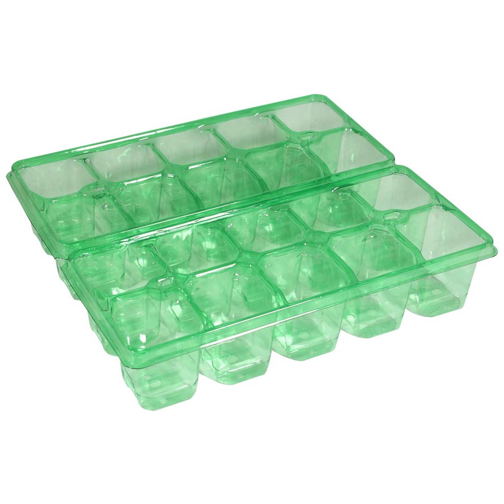 Wilko Green PET Seed Tray 2 x 10 Inserts 5 Pack Image 4