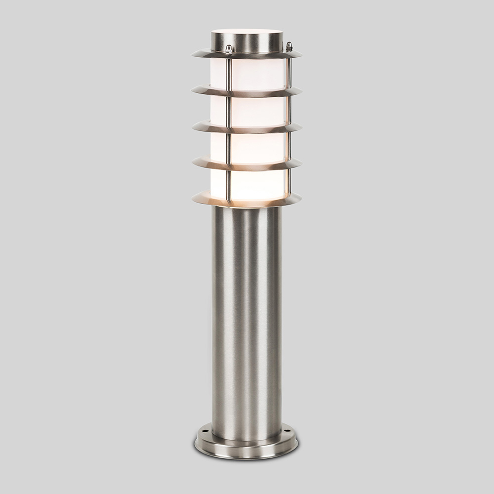 ValueLights Wharf Silver LED Garden Bollard Post Light Image 3