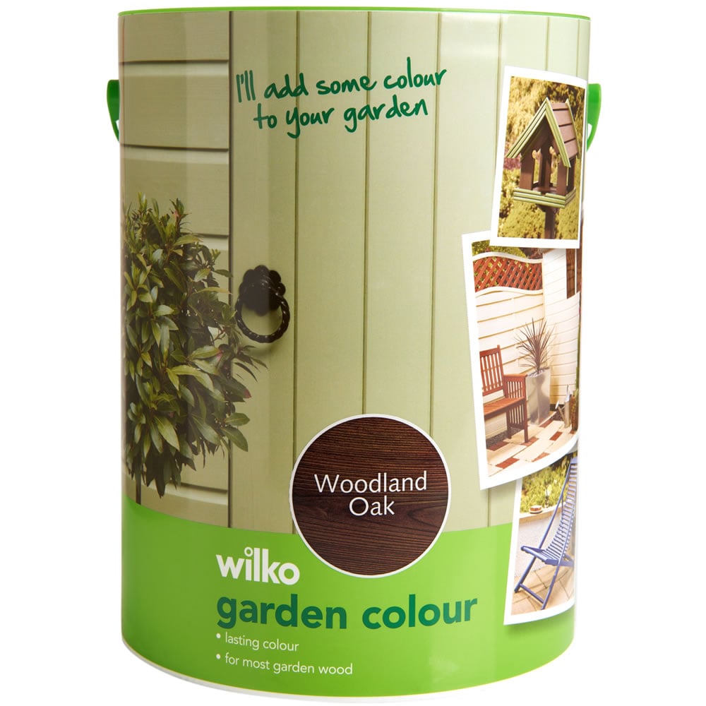 Wilko Garden Colour Woodland Oak Wood Paint 5L Image 2