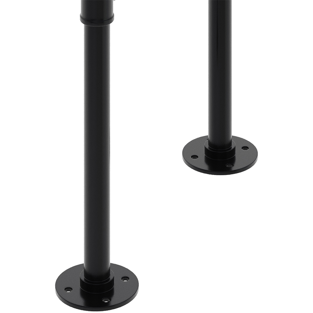 Living and Home 2 Pack Black Industrial H Shaped Anti Slip Iron Table Leg 30 x 7 x 40cm Image 6