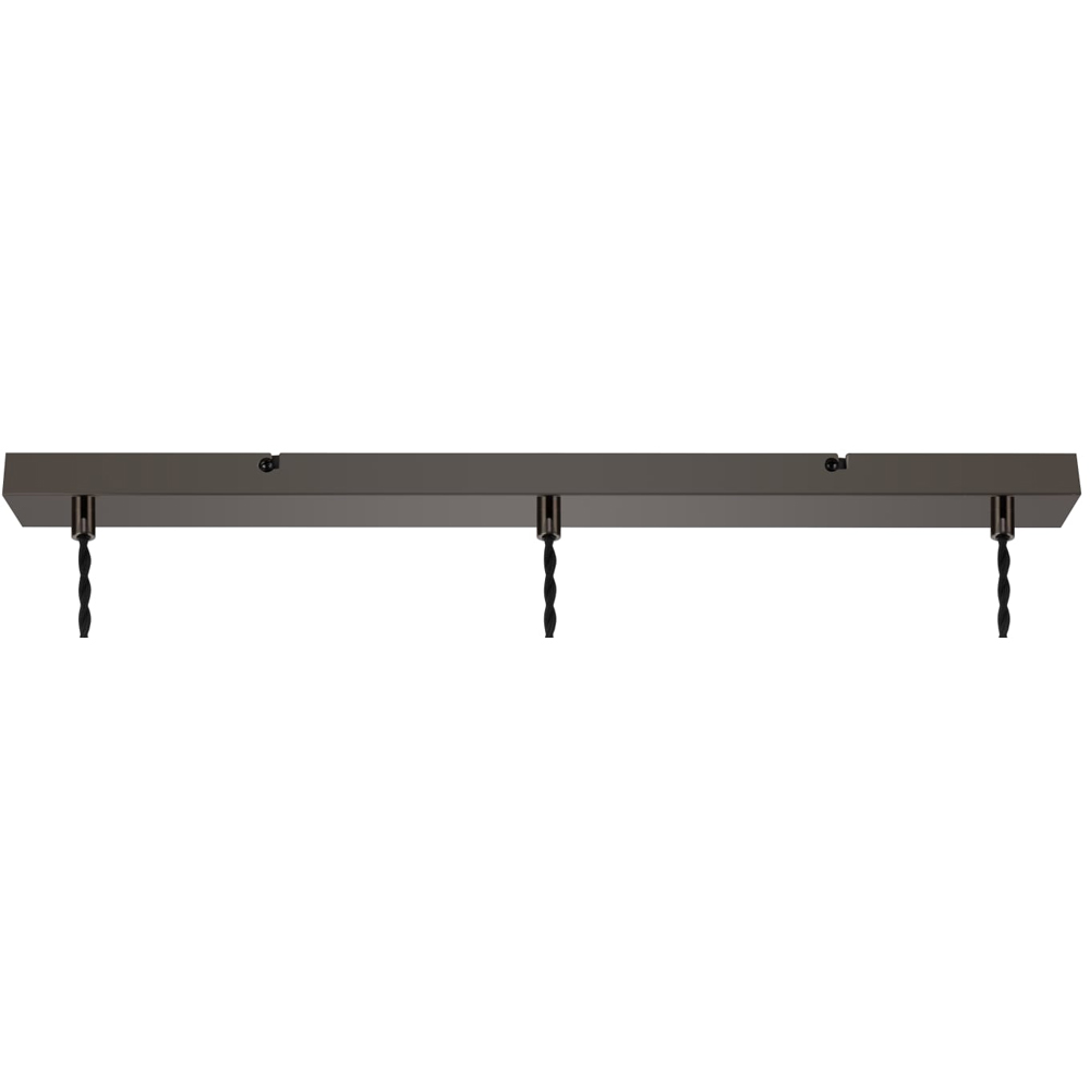 Cosylyte Marlo Matt Black Base Smoky Glass 3 Light Bar Pendant Light Image 6