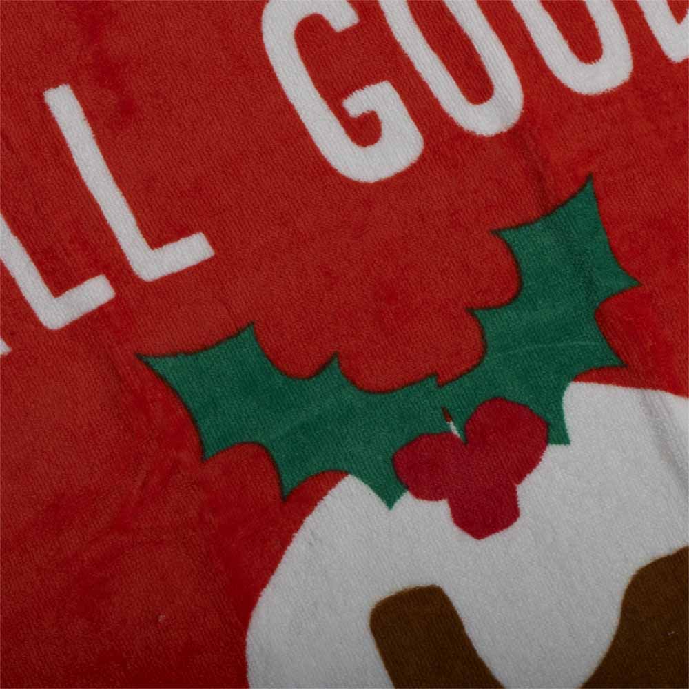 Wilko Printed 'All Good In The Pud' Slogan Tea Towel Image 3
