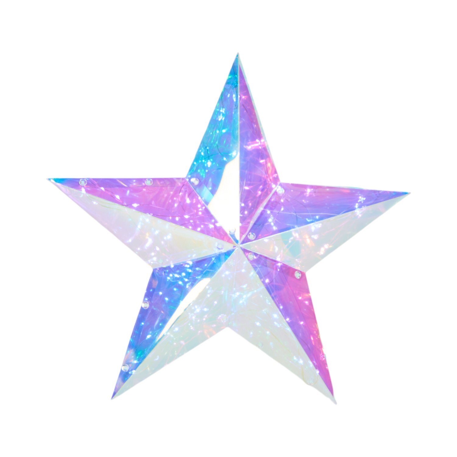 Iridescent LED Star Decoration Image 4