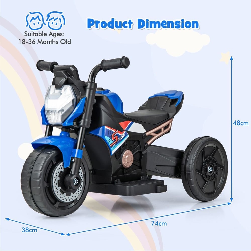 Costway Blue Kids Ride On Motorcycle Image 9