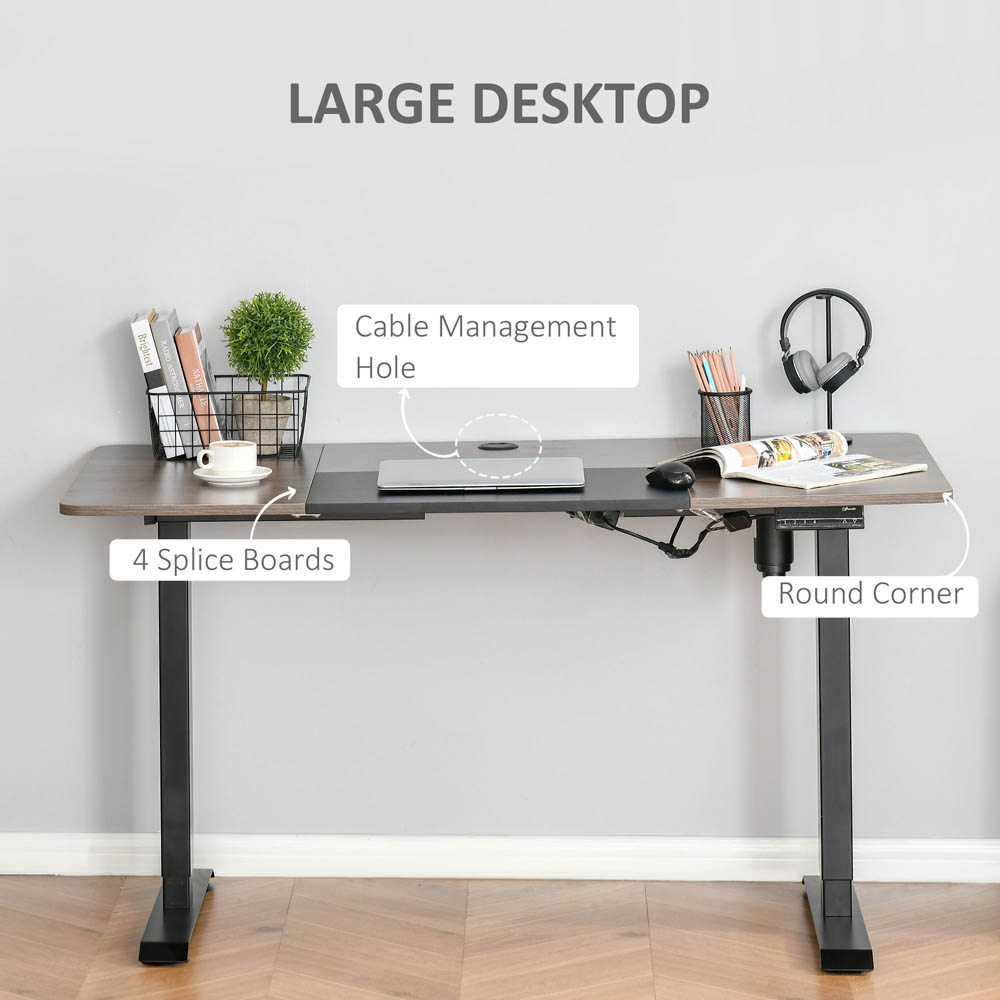 Portland Vinsetto Height Adjustable Electric Standing Desk Black Image 5