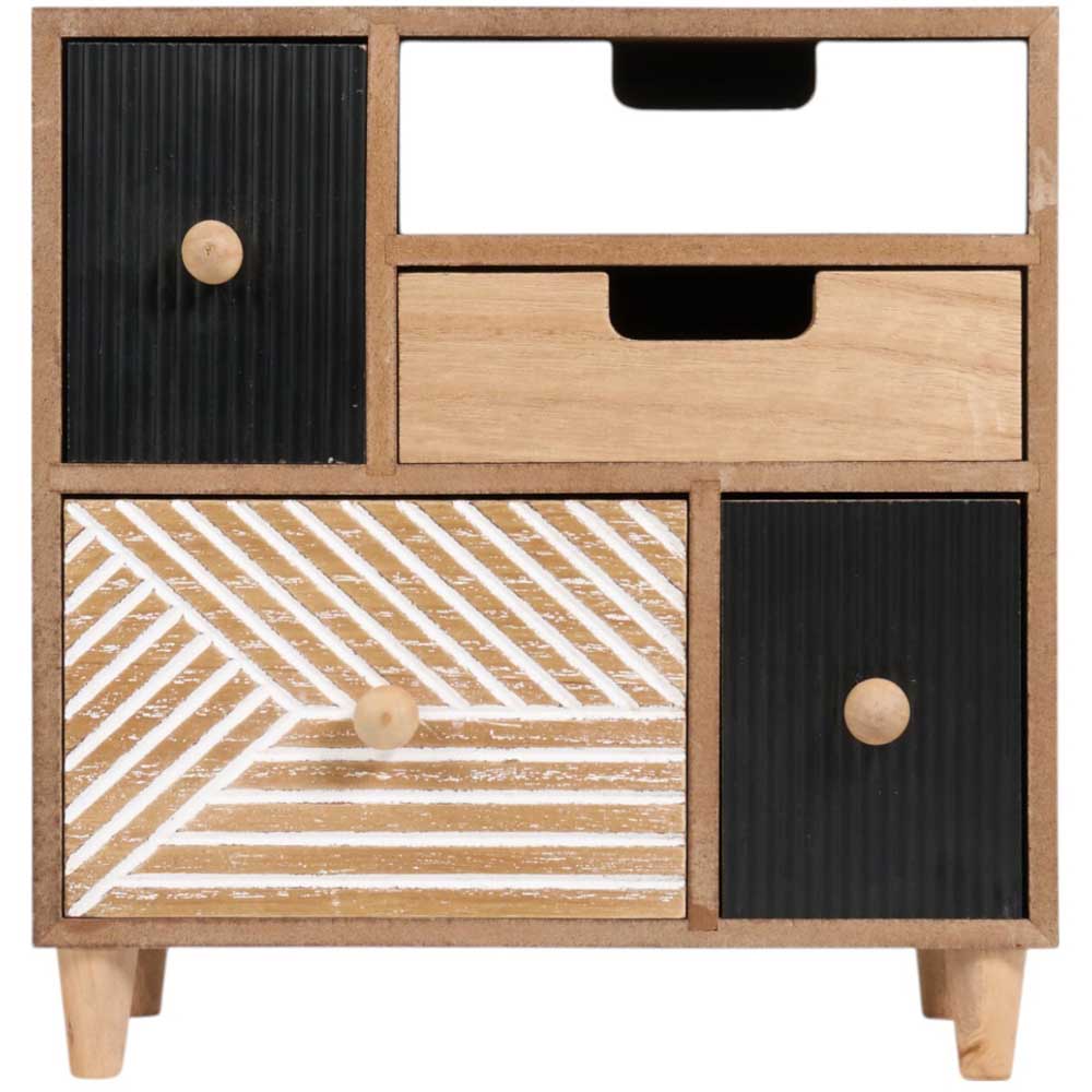 Natural 5 Drawer Set Image 3