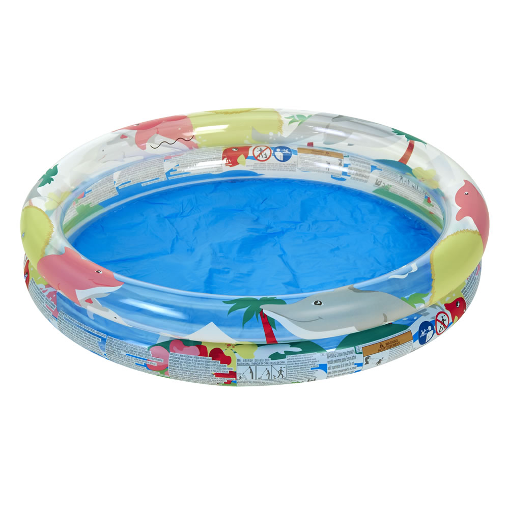 Wilko 2 Ring Paddling Pool Toddler Sized Image 1