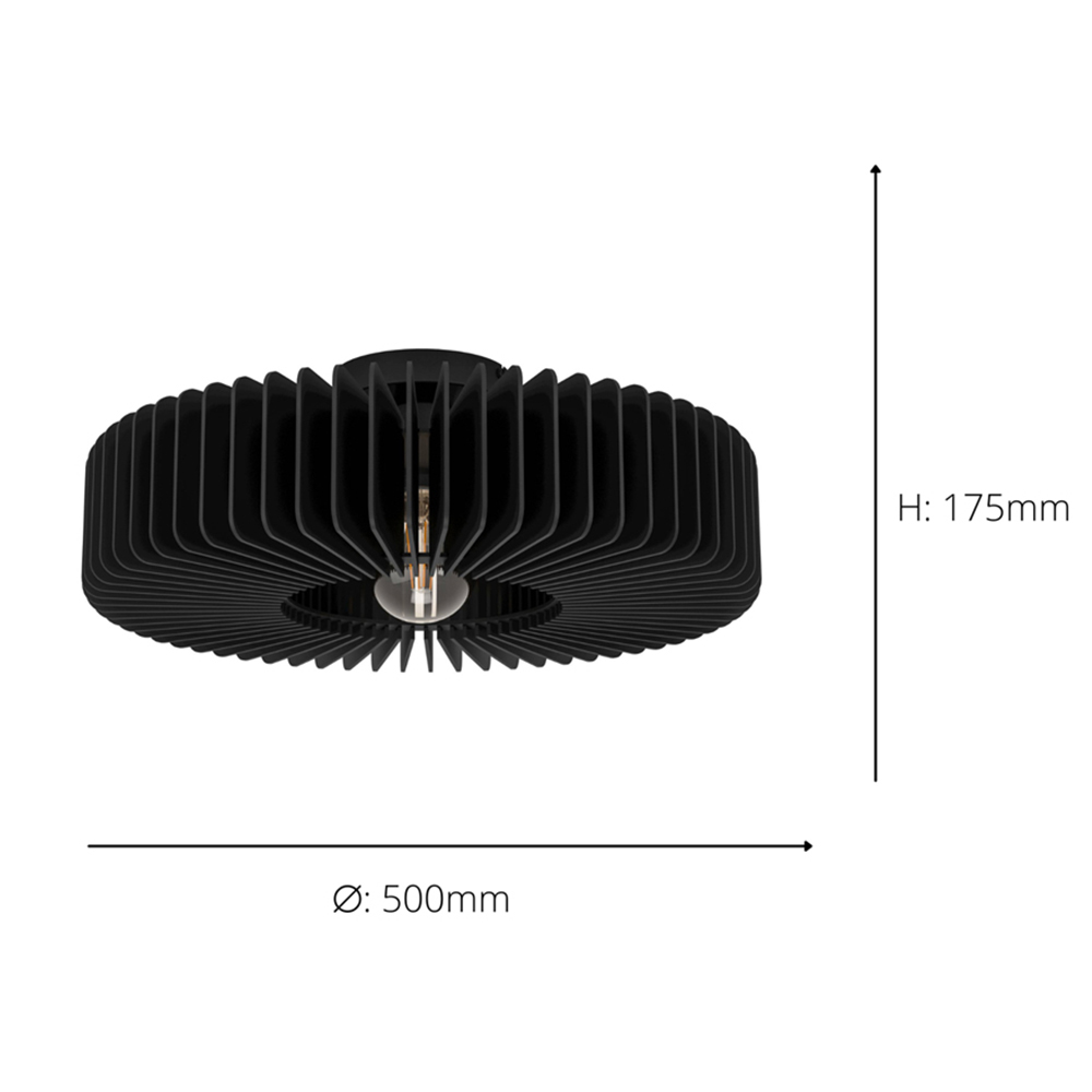 EGLO Palombaia Black Ceiling Light Image 4