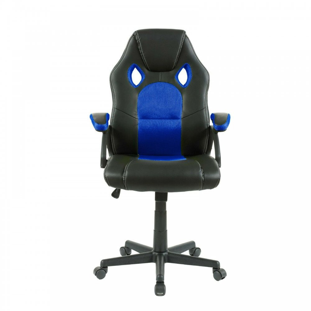 Neo Blue Faux Leather Swivel Office Chair Image 6
