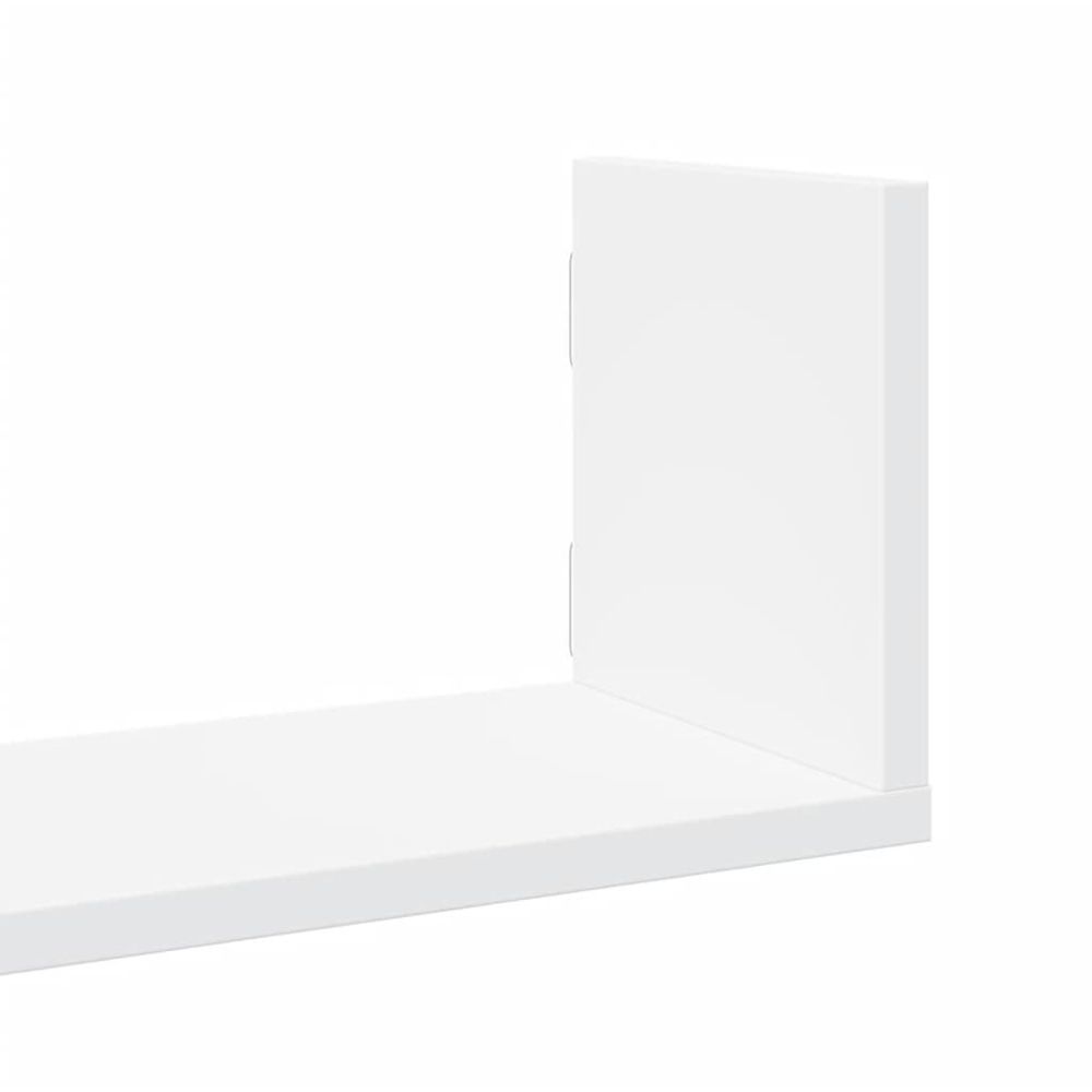 vidaXL 58 x 18 x 18cm Set of 3 White Wall Shelf Image 6