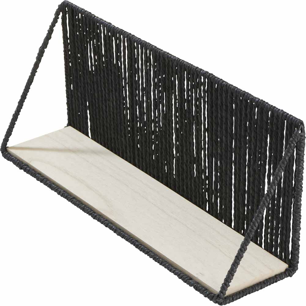 Wilko Paper Rope Shelf Black Image 2