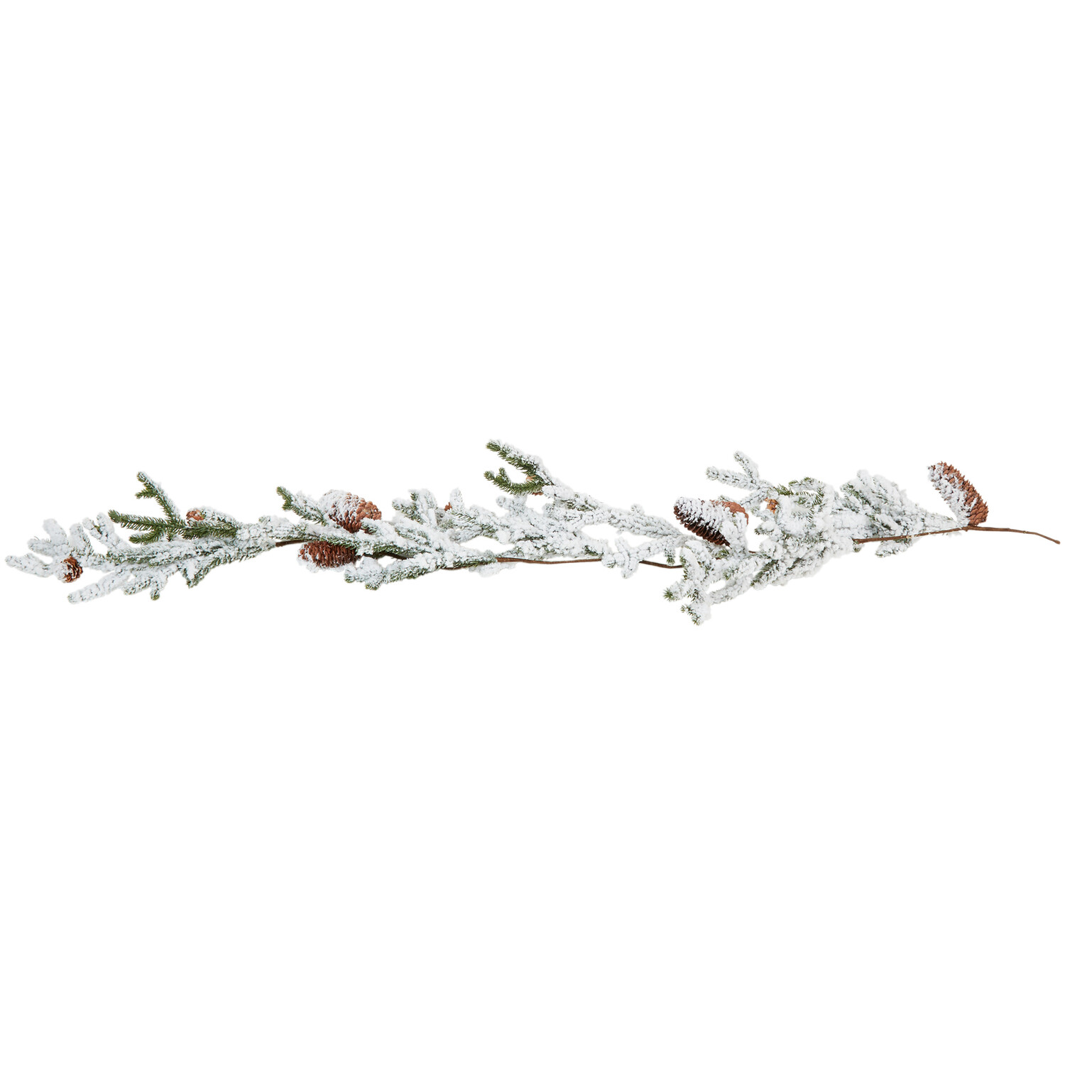 Frosted Pinecone Garland 120cm - White Image 1