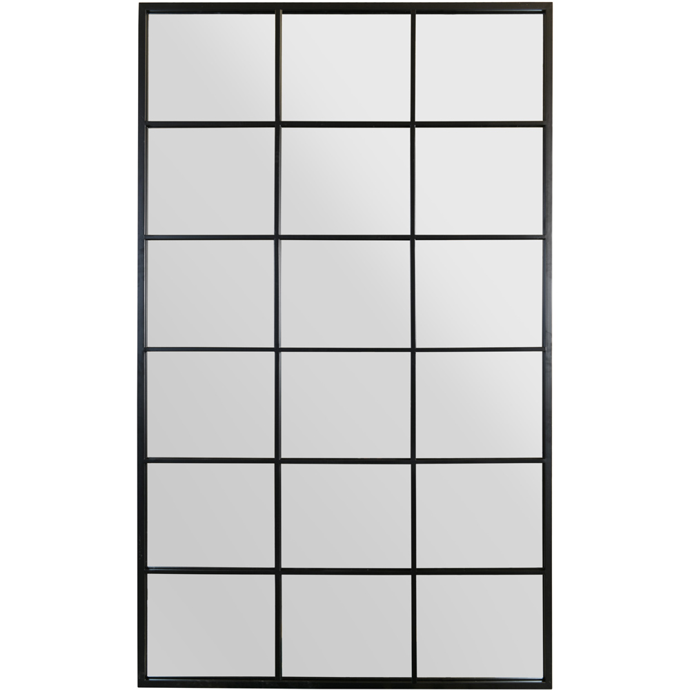 The Fenestra Black Window Leaner Wall Mirror 200 x 120cm Image 1