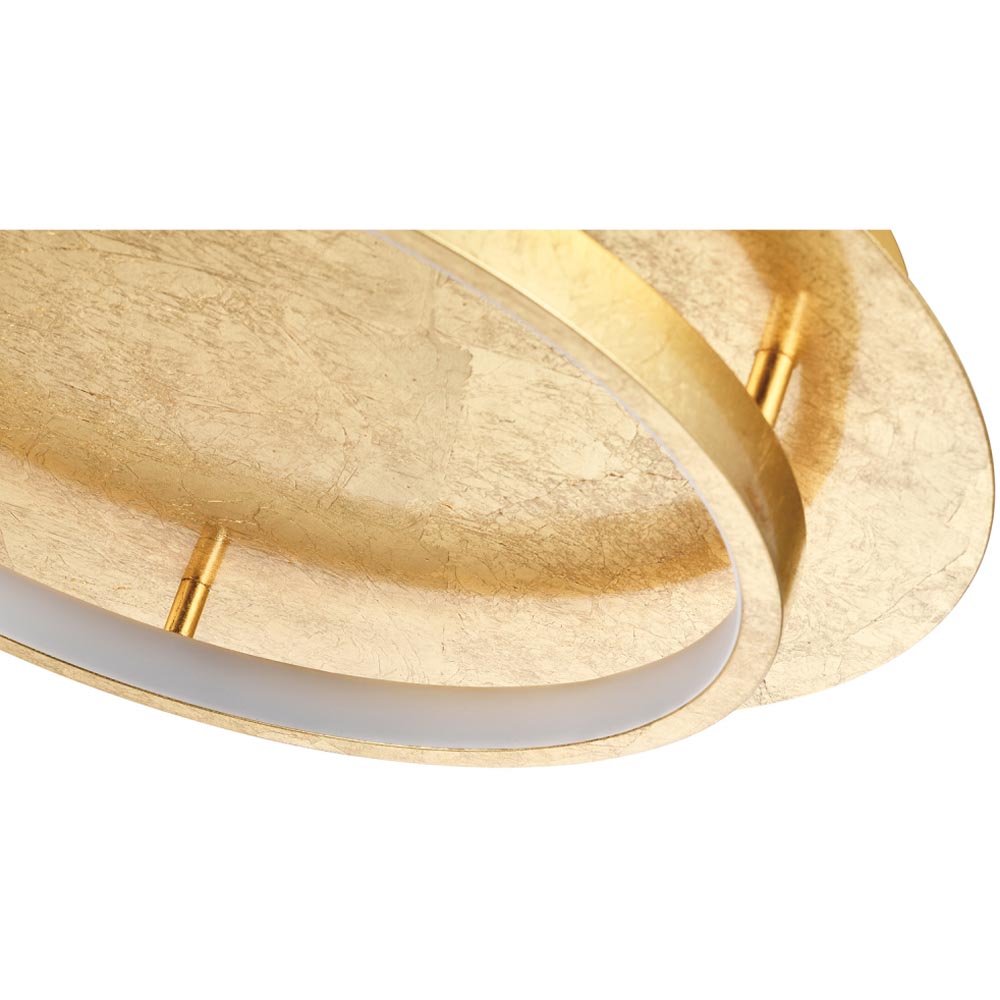 Happy Homewares Flush Mount LED Ceiling Light with Brushed Gold Foil Finish Image 4