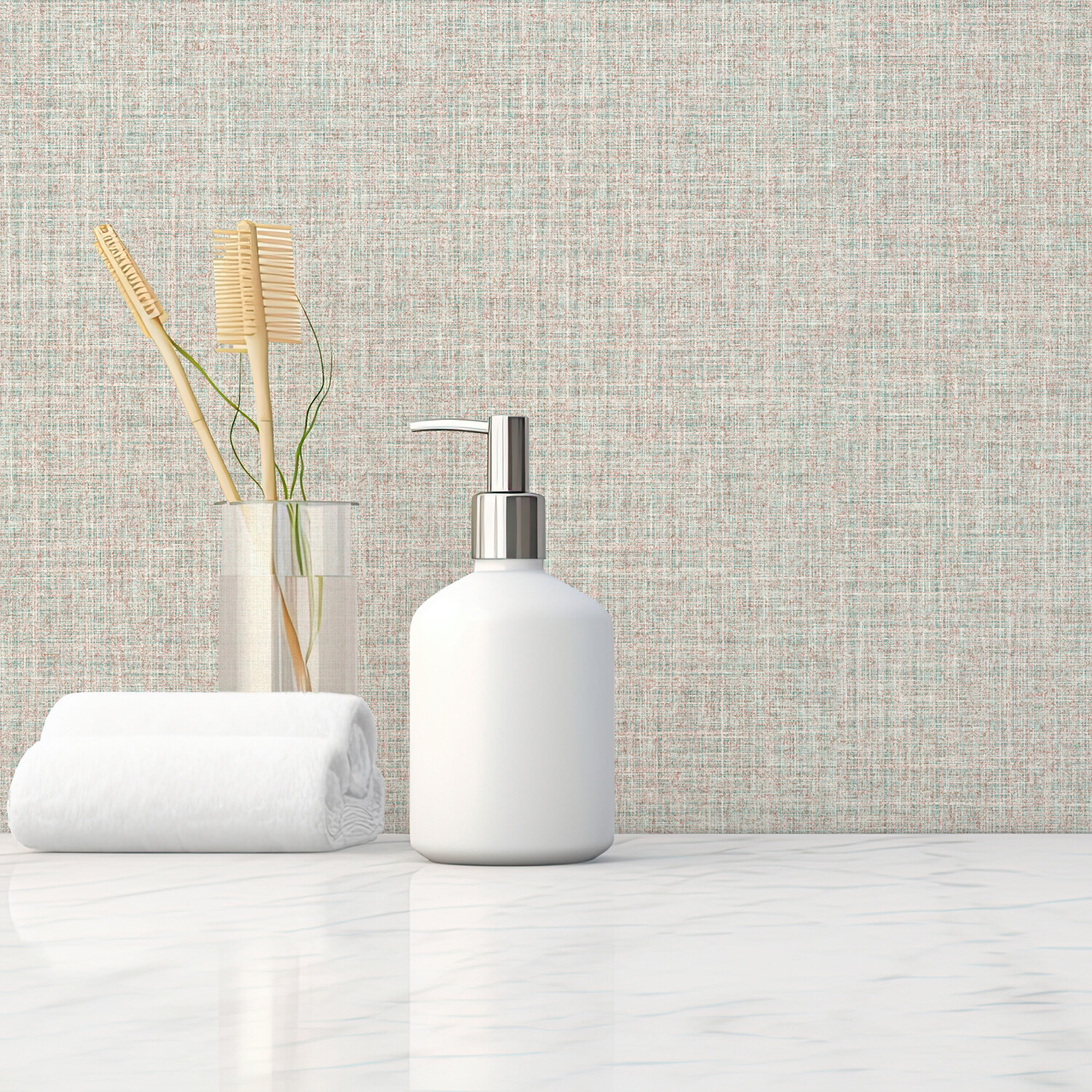 Woven Texture Wallpaper - Warm Grey Image 4