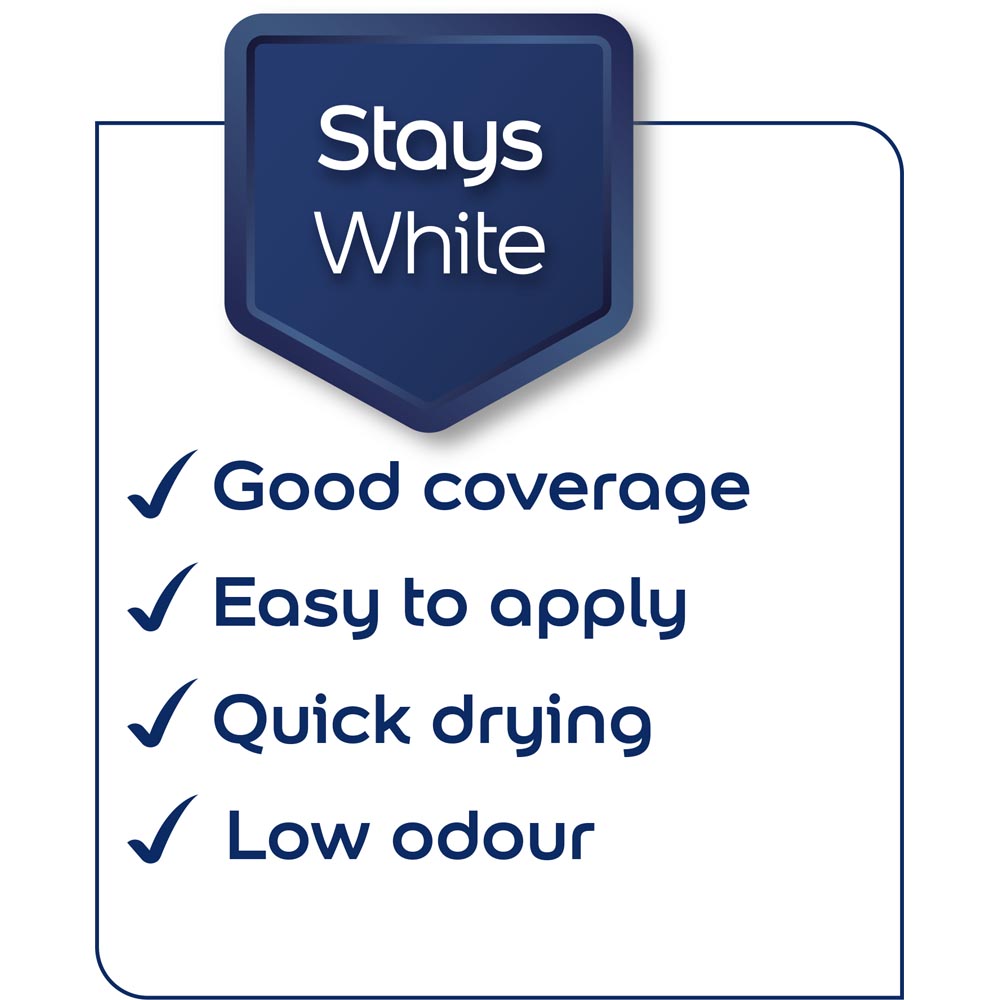 Dulux Once Pure Brilliant White Eggshell Paint 750ml Wilko