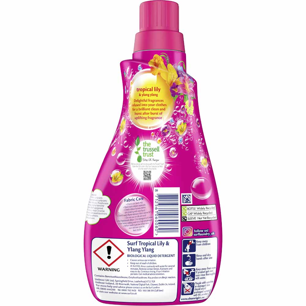 Surf Liquid Detergent Tropical Lily and Ylang Ylang 25 Washes Wilko