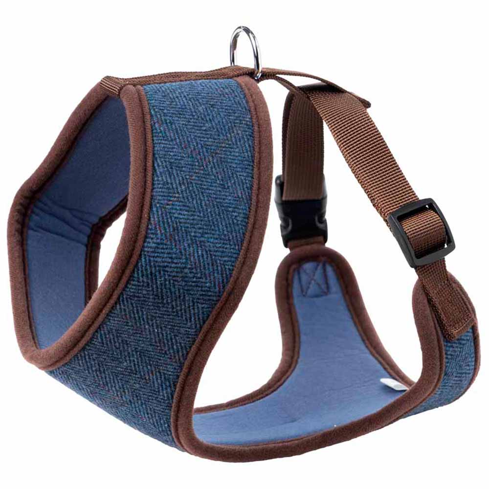 House Of Paws Large Memory Foam Navy Dog Harness Image 1