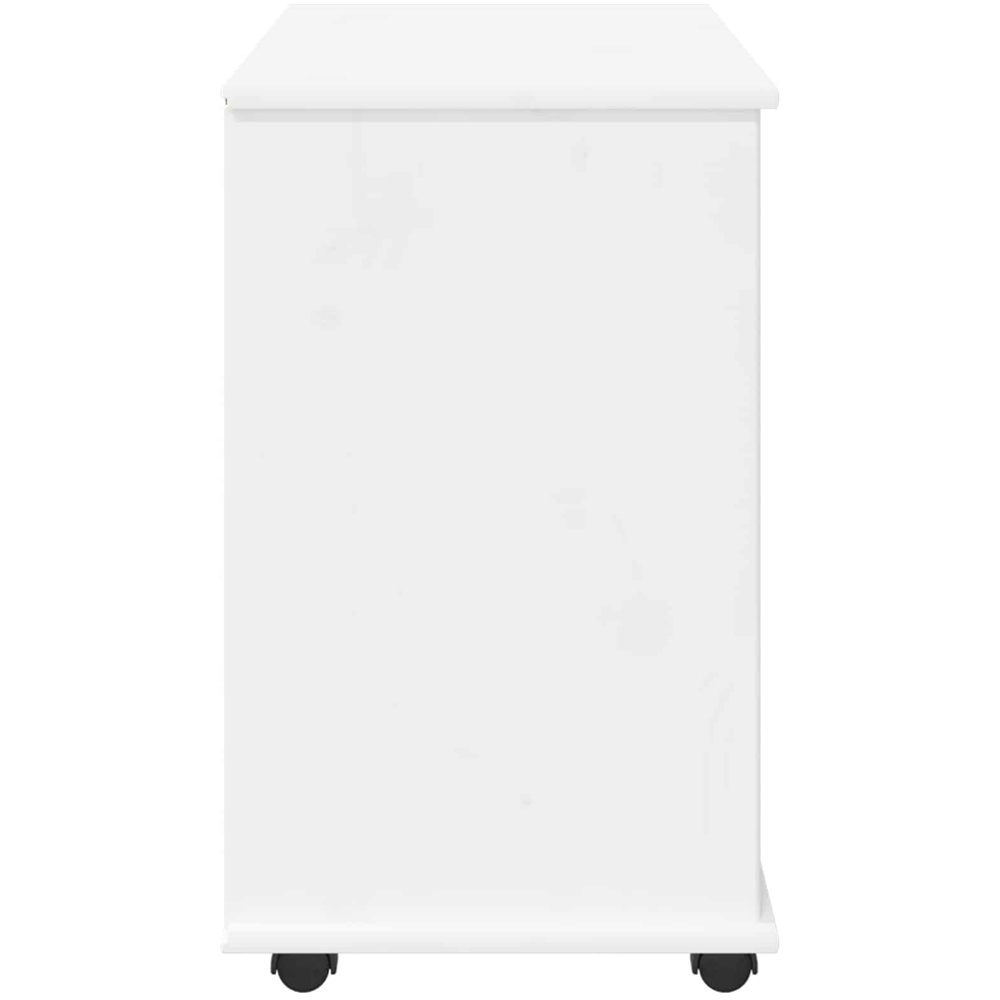 vidaXL Single Door 2 Drawer 2 Shelf White Rolling Storage Cabinet Image 5
