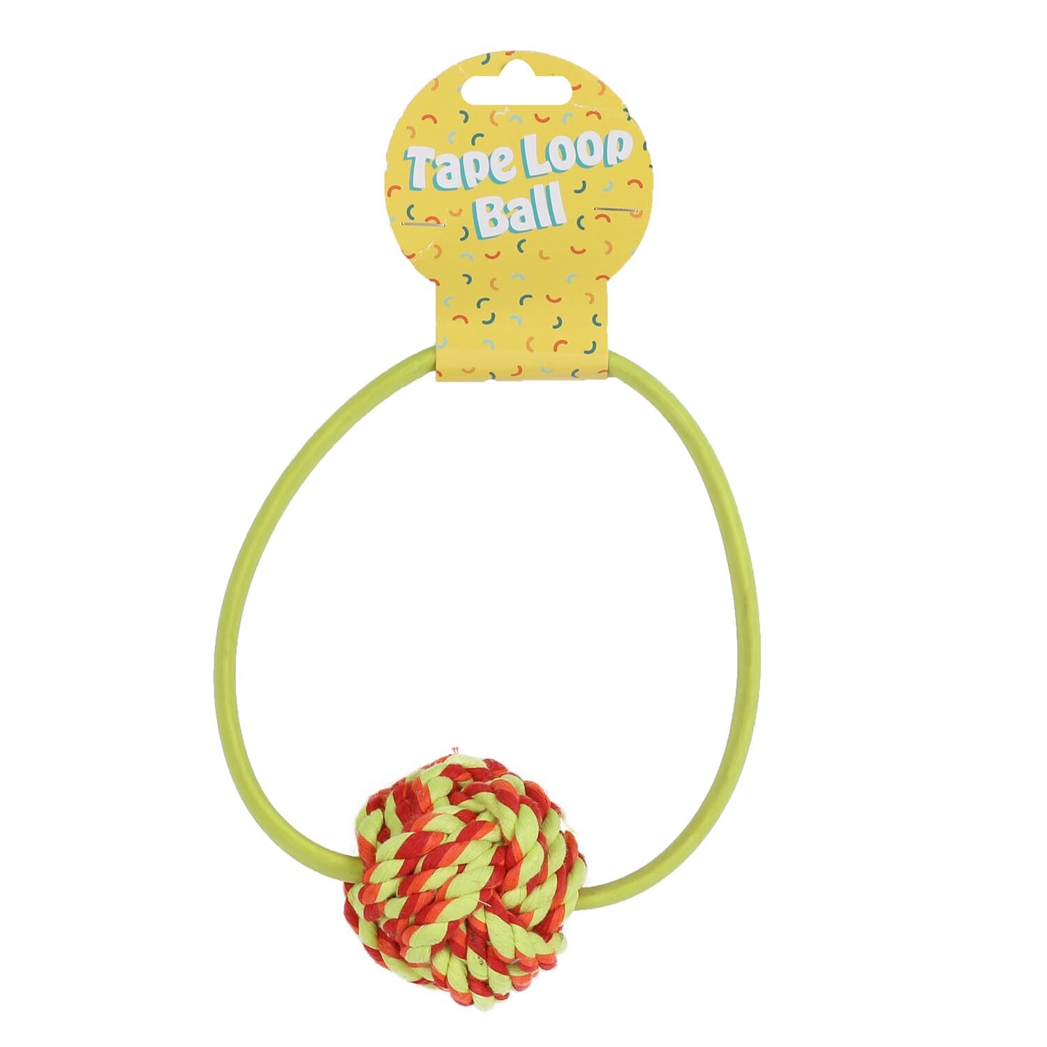 Single TPR Tape Rope Loop Ball Dog Toy in Assorted styles Image 3