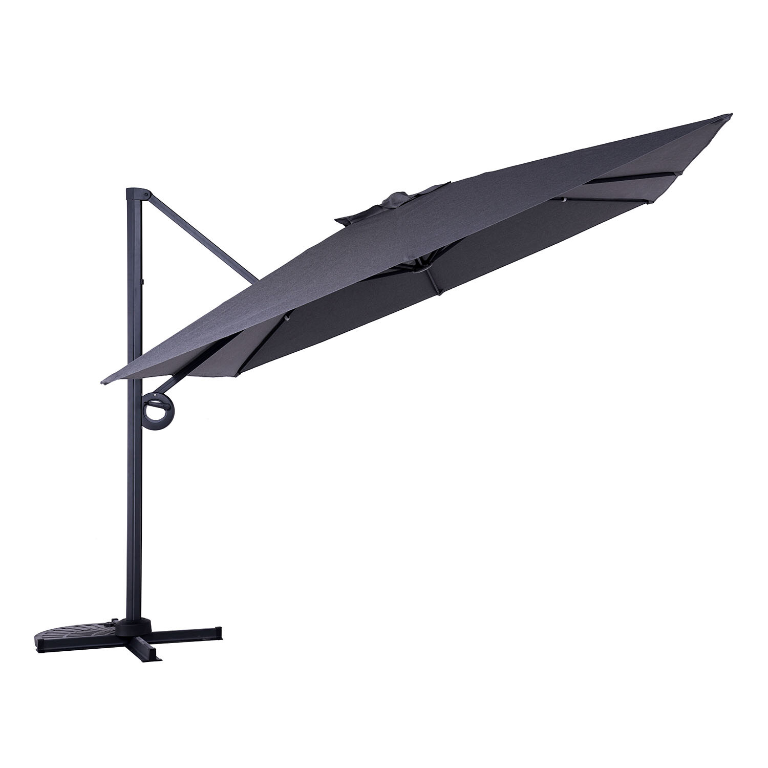 Jupiter Grey Hanging Umbrella Parasol 3m Image
