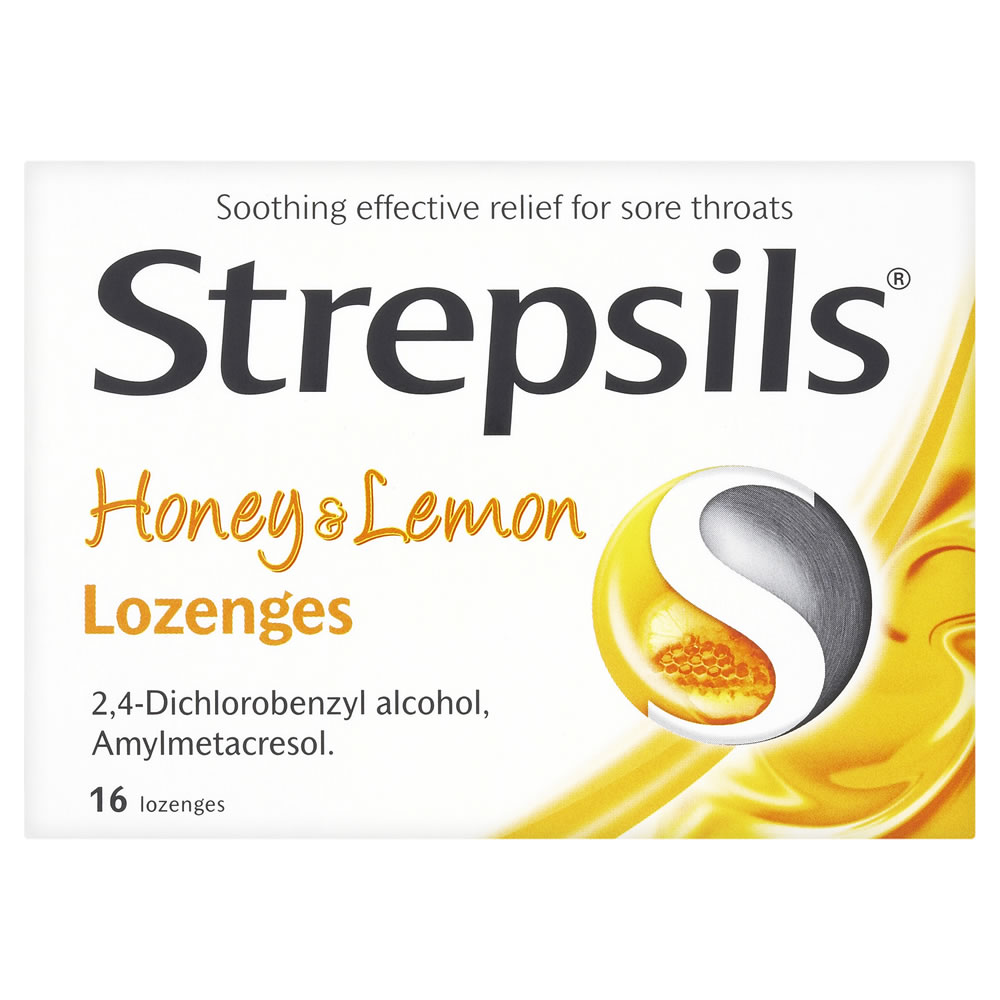 Strepsils Honey and Lemon Lozenges 16 pack Image