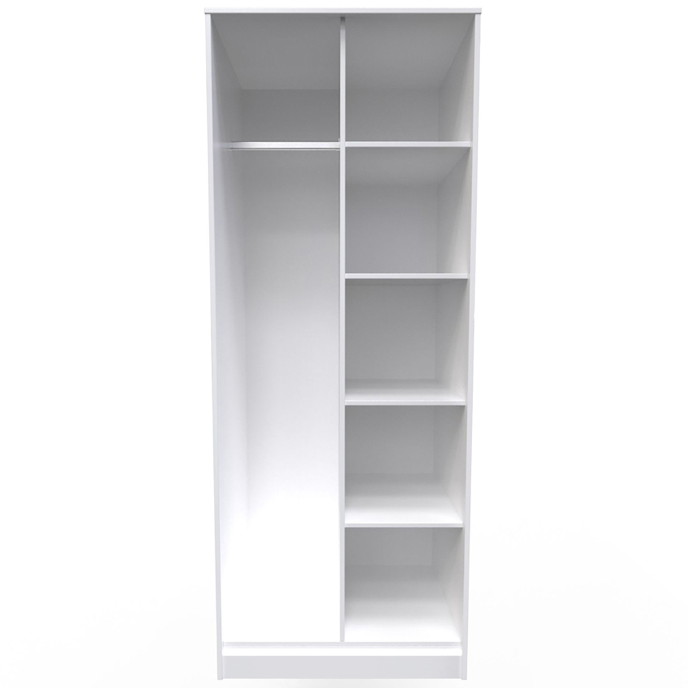 Crowndale Cube Matt White Open Wardrobe Ready Assembled Image 3