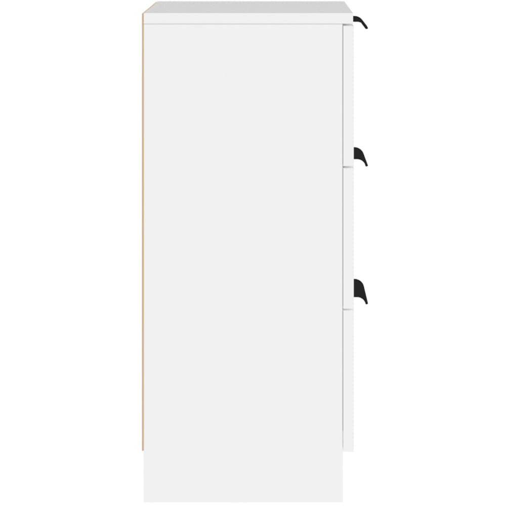 vidaXL 3 Drawer White Sideboard Image 7