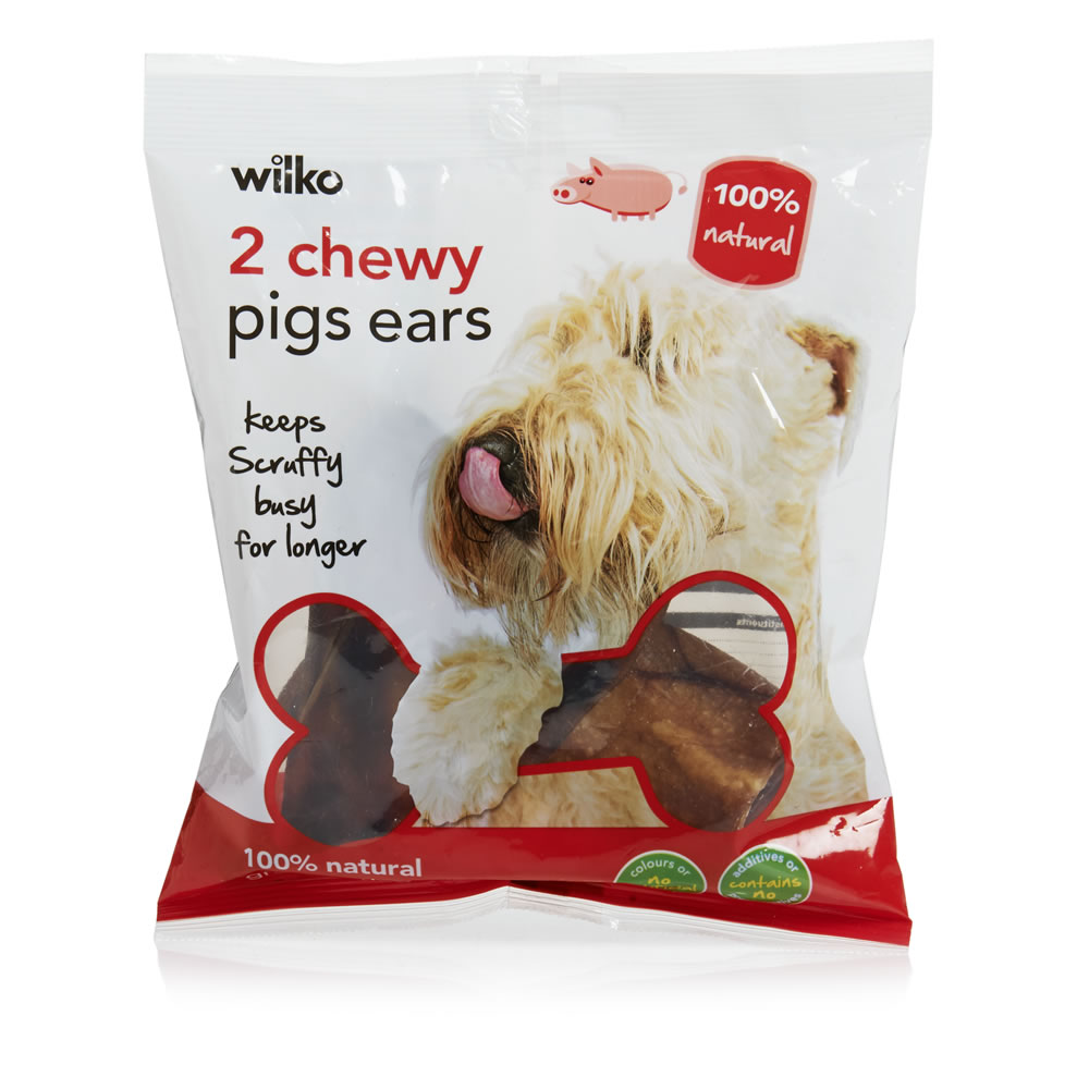 Wilko 2 pack Pigs Ears Dog Treats