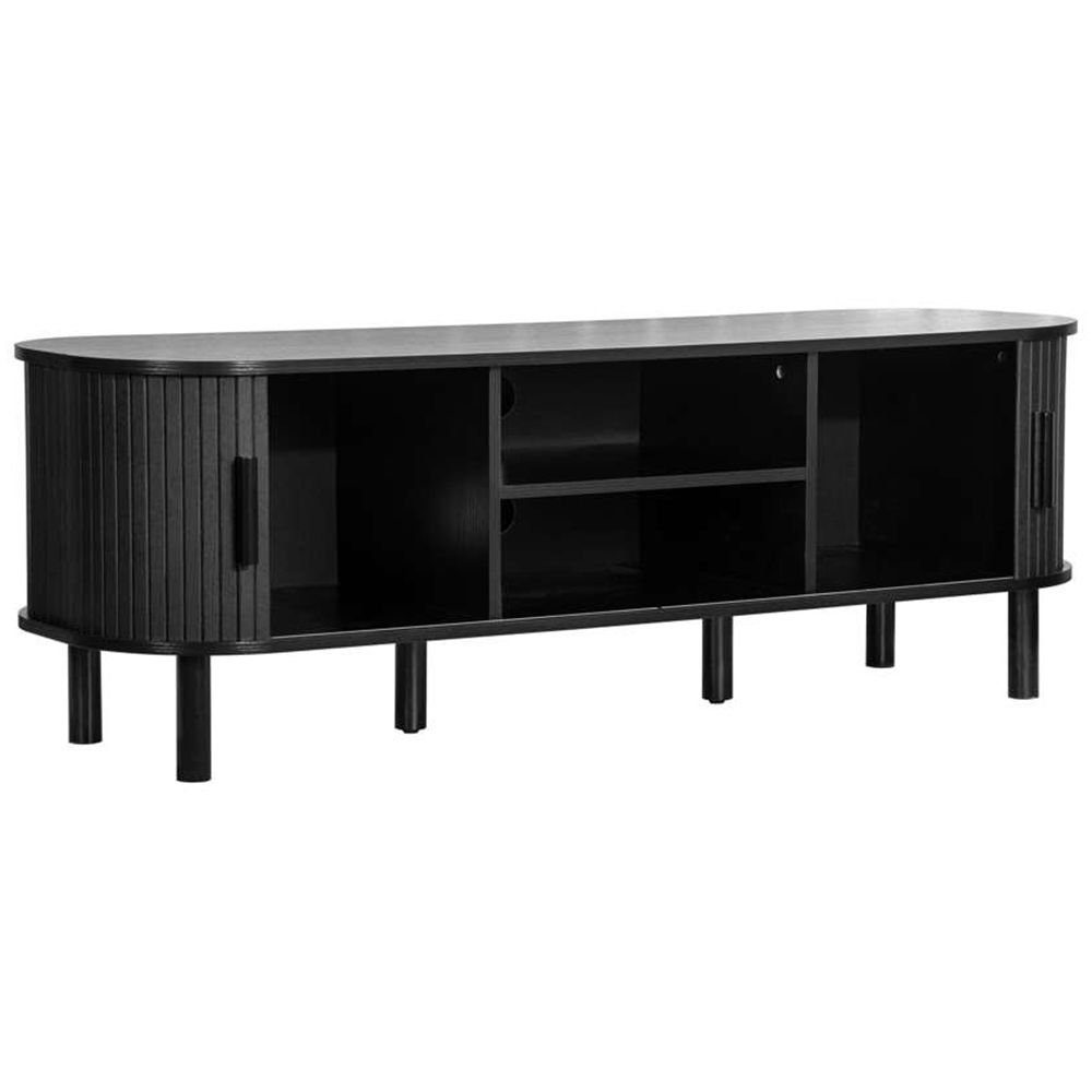 Birlea Axel Fluted Black TV Unit Image 4