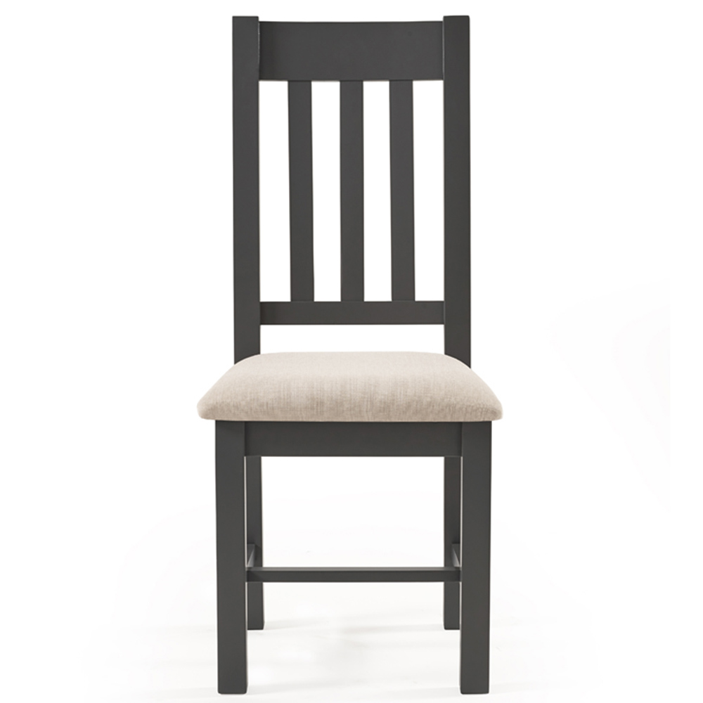 Julian Bowen Bordeaux Set of 2 Dark Grey Dining Chair Image 4