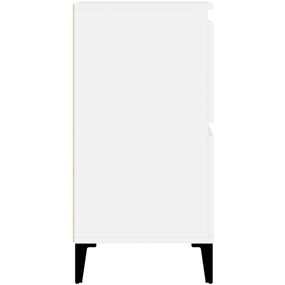 vidaXL 4 Door White Sideboard Set of 3 Image 9
