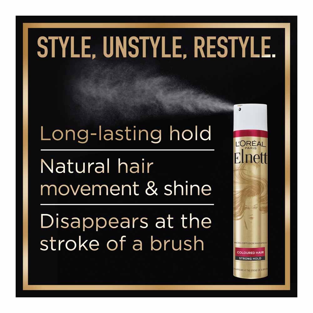 L'Oreal Paris Elnett Strong Hold Hairspray 400ml Image 4