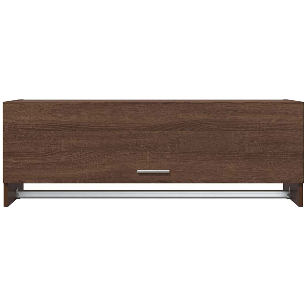 vidaXL Single Flap Door Brown Oak Wardrobe with Hanger Bar Image 5