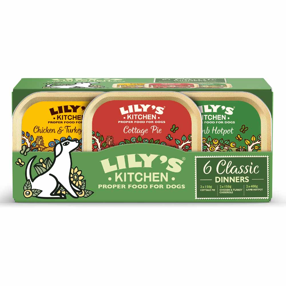Lily's Kitchen Classic Dinners Dog Food Trays 6x150g Wilko