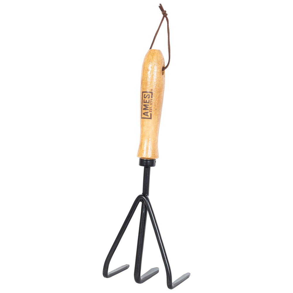 AMES Tools Carbon Steel Hand 3 Prong Cultivator Image 1