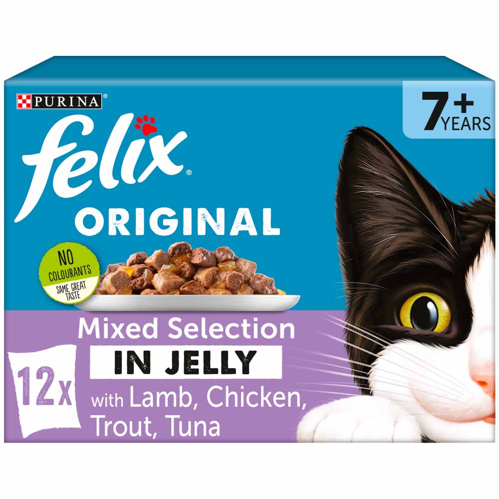 Felix 7+ Mixed Selection Cat Food 12 x 100g   Image 1