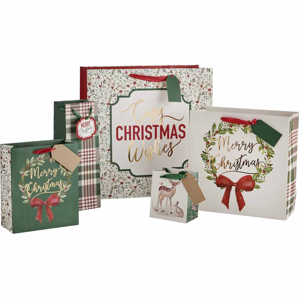 Wilko Extra Large Cosy Christmas Gift Bag Image 3