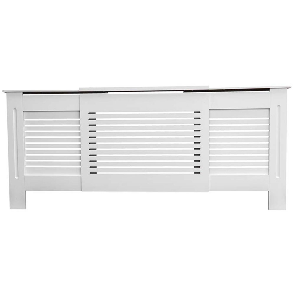 Jack Stonehouse Matt White Horizontal Line Radiator Cover Adjustable Image 3
