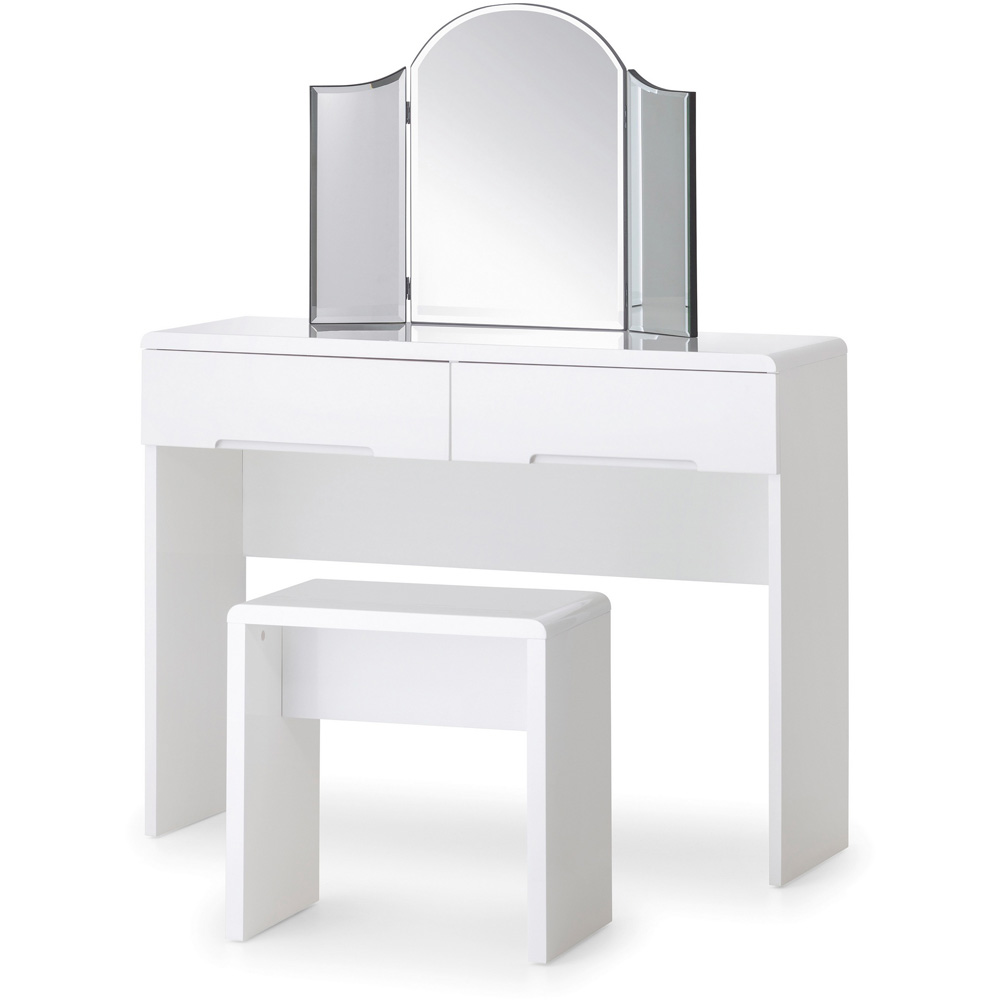 Julian Bowen Manhattan White Dressing Table Stool Image 4