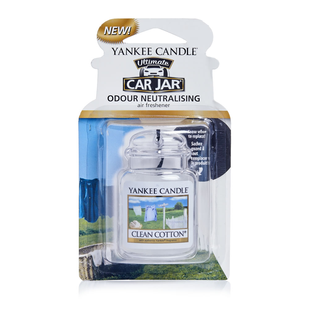 Yankee Candle Clean Cotton Car Jar Air Freshener Image